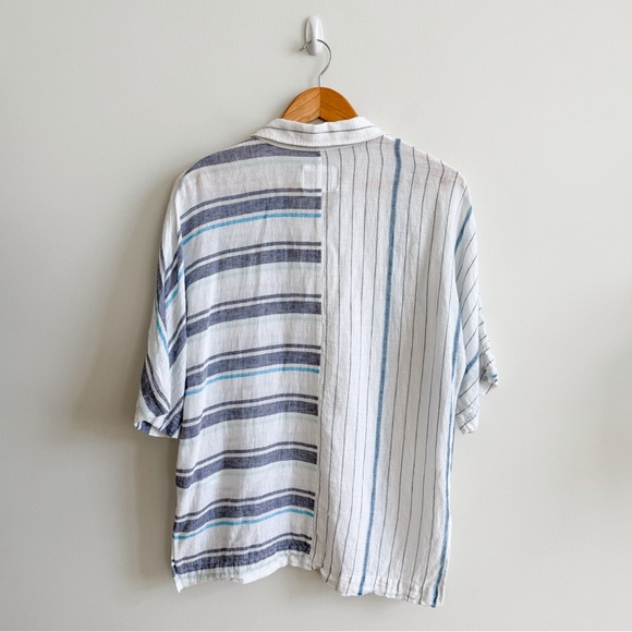 RAILS • Finley Shirt in Mixed Aegean Blue Stripe - Picture 8 of 13